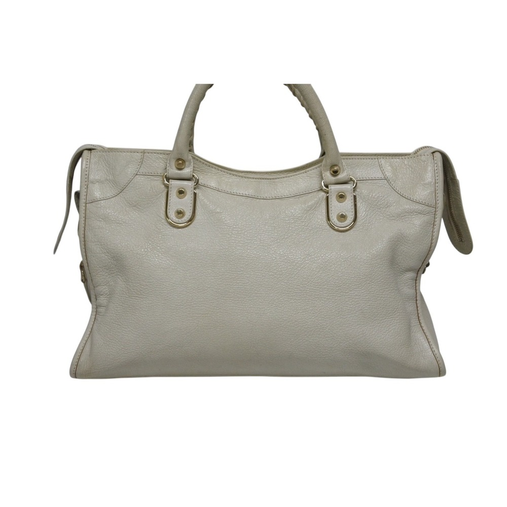 BALENCIAGA THE CITY Bag White Leather - Picture 3 of 10